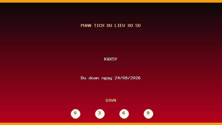 Phân tích dữ liệu KQXSY ngày 24/08/2026