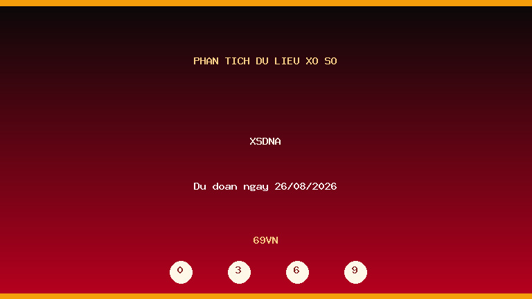 Phân tích dữ liệu XSDNA ngày 26/08/2026